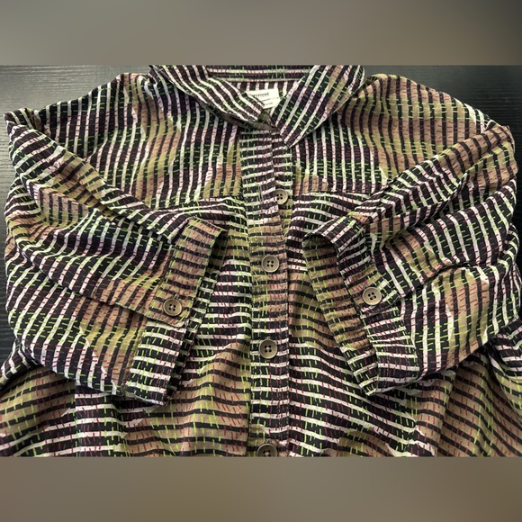 Urban Outfitters Black and Green Patterned Shirt - Picture 4 of 6